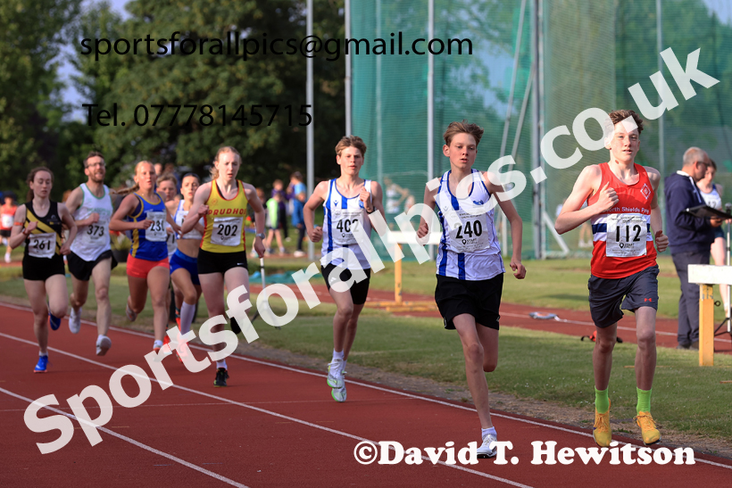 Jimmy Hedley 800 metres, 2026 NEGP 2, Monkton Stadium, Wednesday, May 27th. Photo: David T. Hewitson/Sports for All Pics